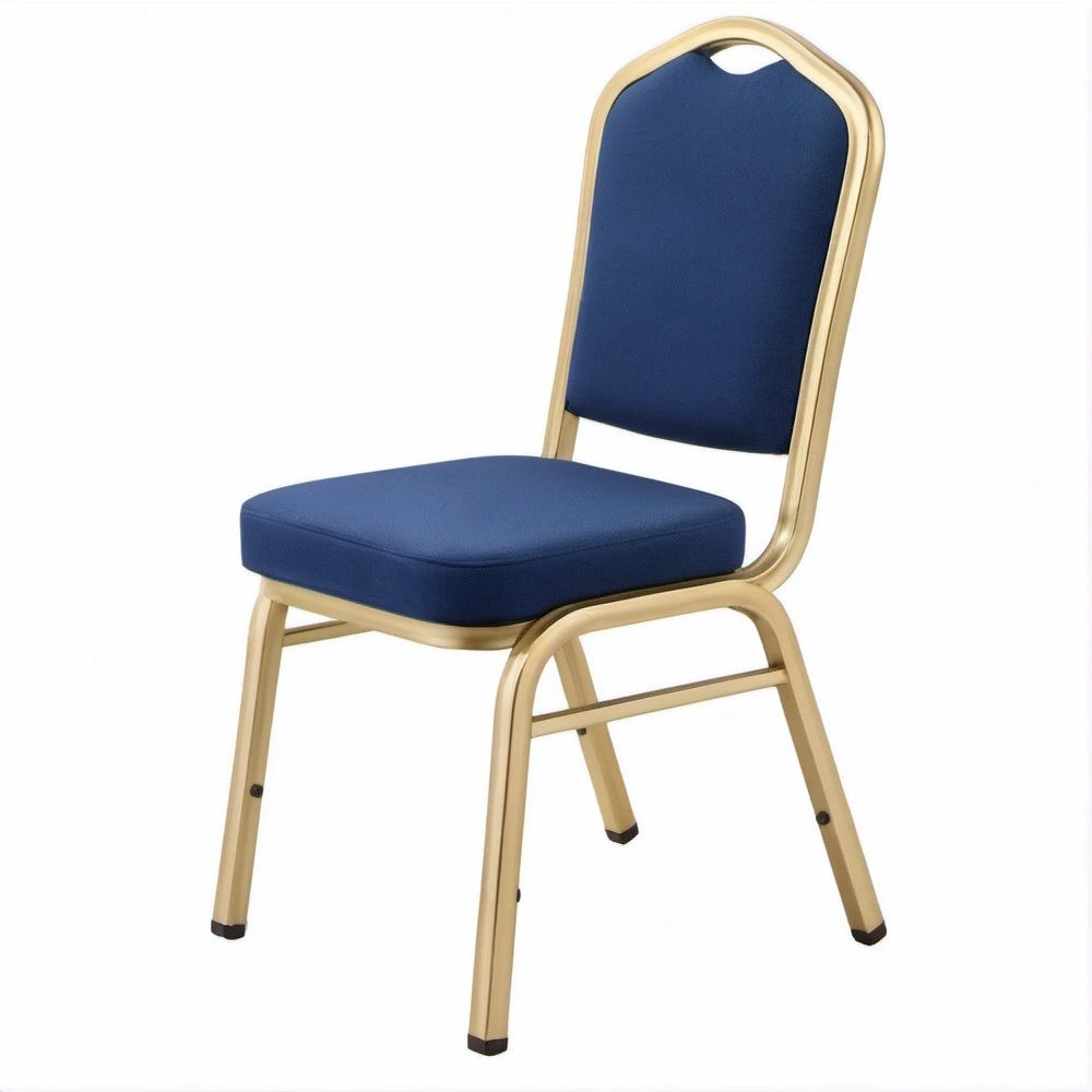 Stapelbarer Bankettstuhl Blau/Gold, 44 x 52 x 92 cm
