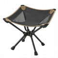 Klappbarer Campingstuhl Schwarz/Beige aus 600D-Polyester mit Stahlgestell, 54 x 54 x 66 cm