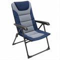Klappbarer Hochlehner Blau/Grau/Schwarz, 60 x 70 x 105 cm