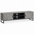 TV-Lowboard in Betonoptik Grau/Schwarz, 140 x 40 x 50 cm
